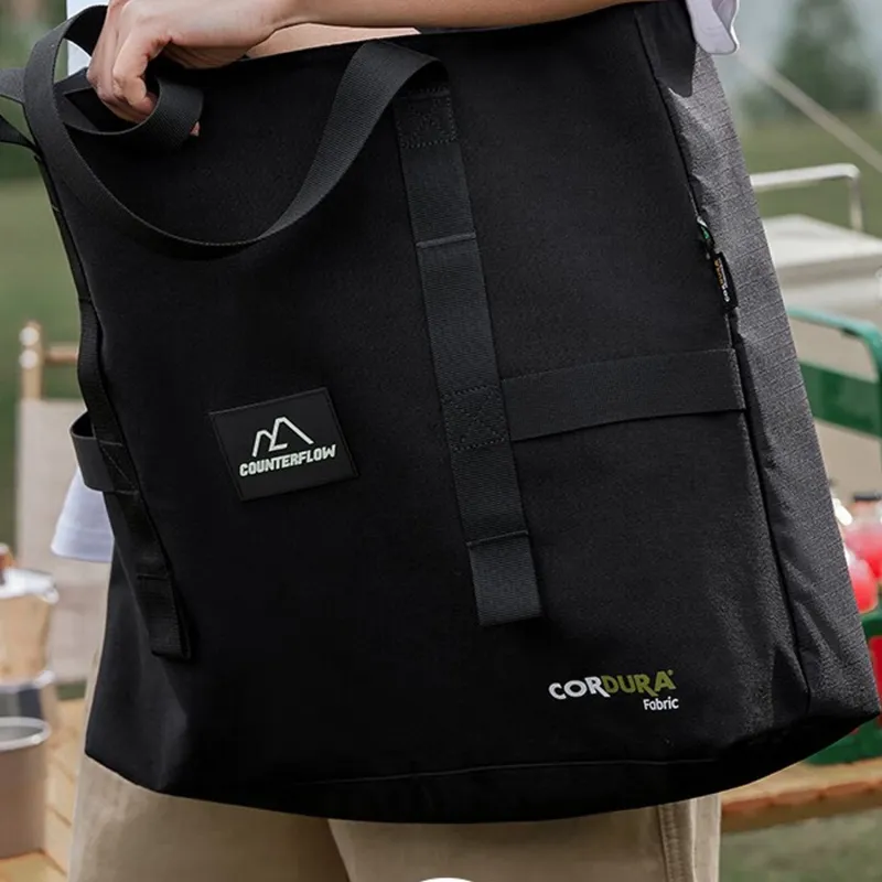 LiNing Sports Life Collection Polyester Tote Bag Shopping Bag Handbag Shoulder Bag Unisex Black-6