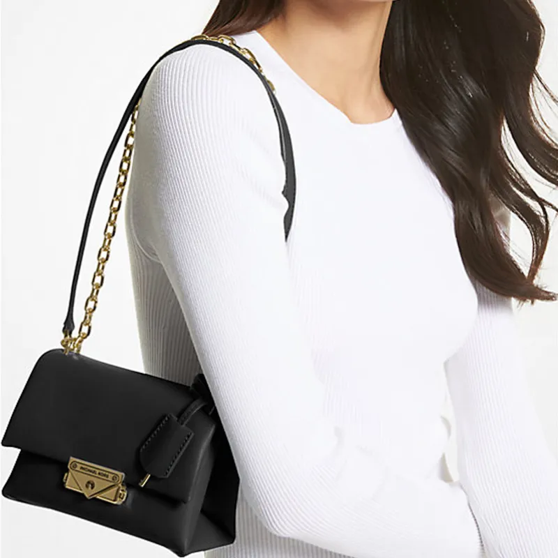 MICHAEL KORS Cece Cotton With Polyester Shoulder Bag, Crossbody Bag Women's Black-4