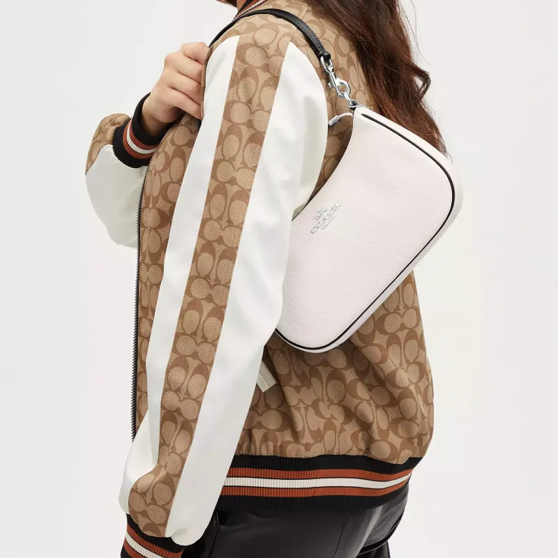 COACH Teri Leather Shoulder Bag, Crossbody Bag Women's White-3