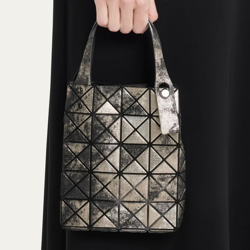ISSEY MIYAKE Polyurethane Tote Bag, Shopping Bag, Shoulder Bag, Handbag Mini Women's Black-3
