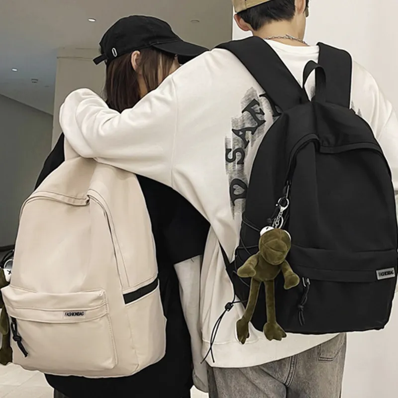 GKY Nylon Backpack Regular Unisex Gray & Blue & Black-8