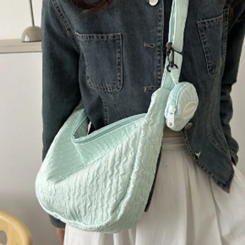 HCXK Canvas Crossbody Bag, Canvas Bag, Shoulder Bag Women's Yellow/White/Light Blue/Black/Pink/Light Yellow-9