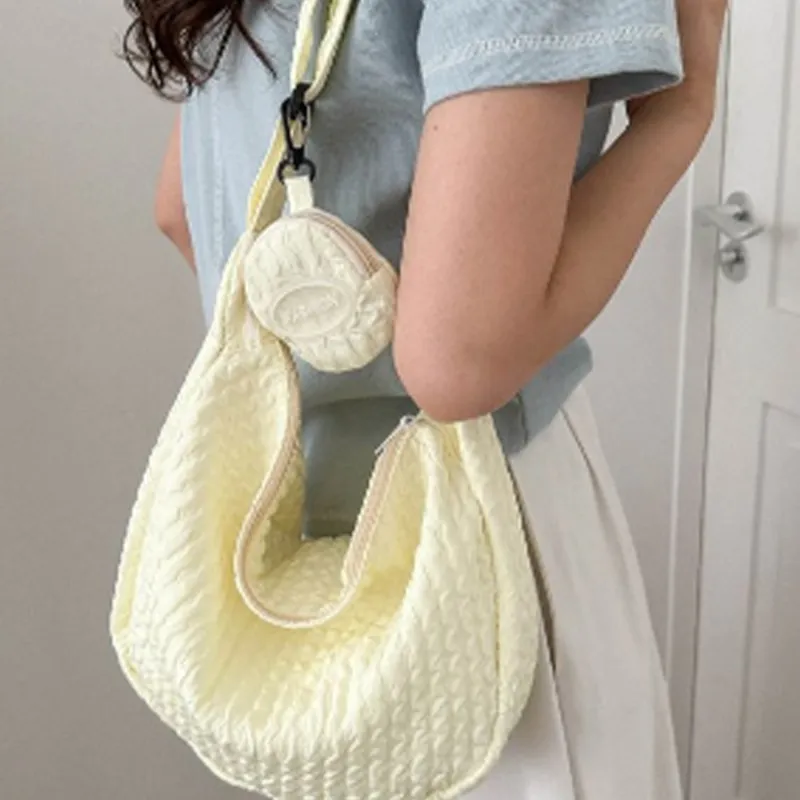 HCXK Canvas Crossbody Bag, Canvas Bag, Shoulder Bag Women's Yellow/White/Light Blue/Black/Pink/Light Yellow-23