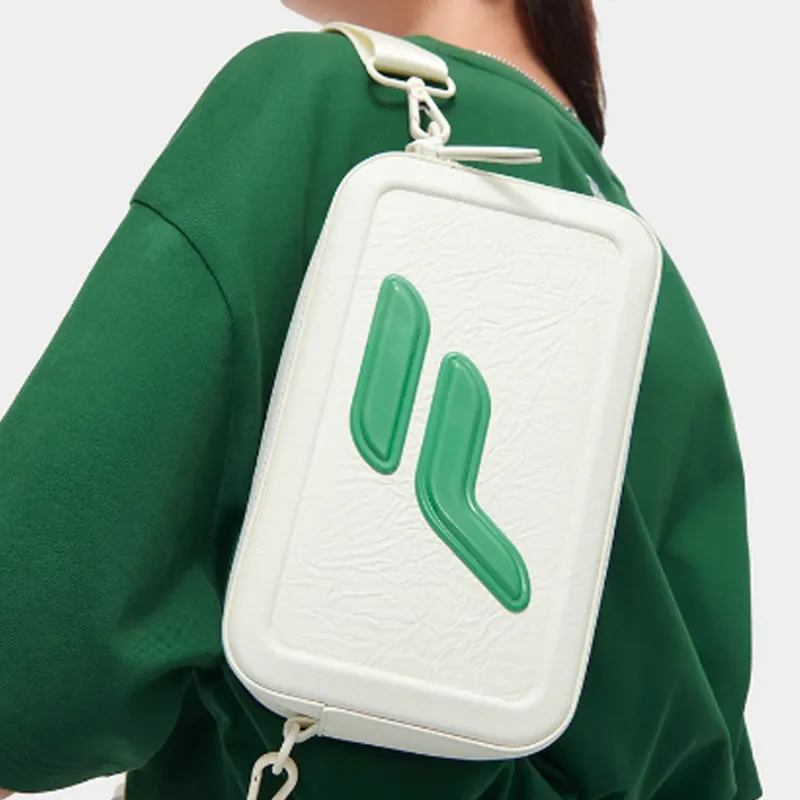FILA FUSION Polyurethane Camera Bag, Crossbody Bag Unisex Coix Seed-4