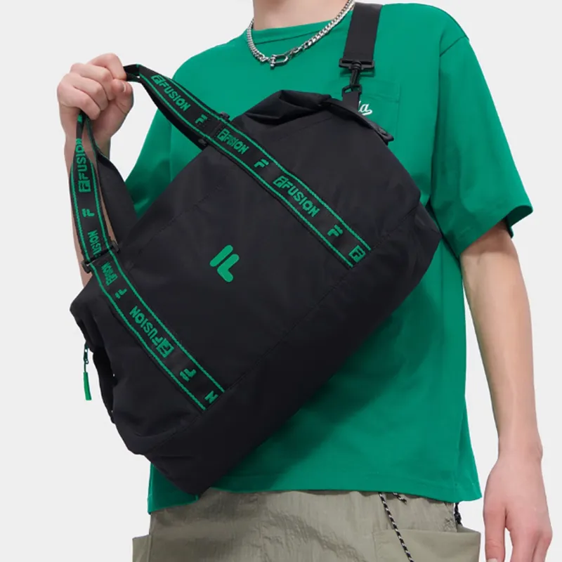 FILA FUSION Fabric Shoulder Bag, Crossbody Bag, Handbag Extra Small Unisex Pitch Black-4