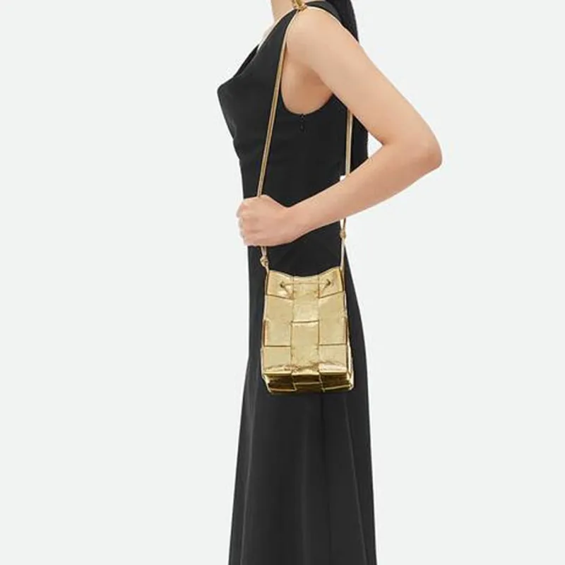 Bottega Veneta Cassette Strapped Mini Bucket Bag-5