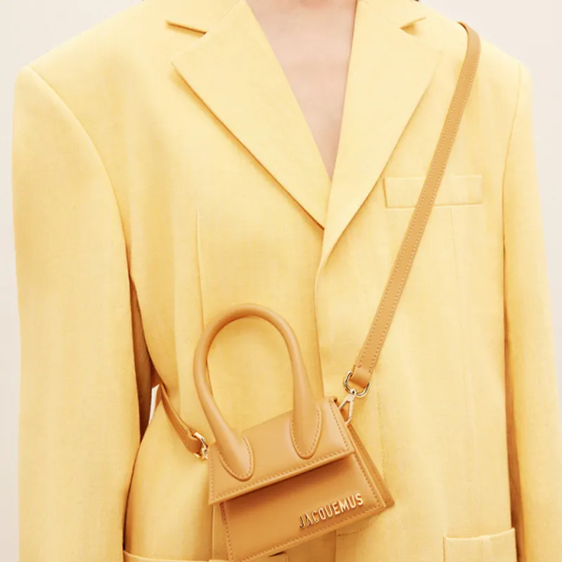 Jacquemus Le Chiquito Cow Leather Shoulder Bag, Crossbody Bag, Handbag Mini Women's Dark Yellow-5