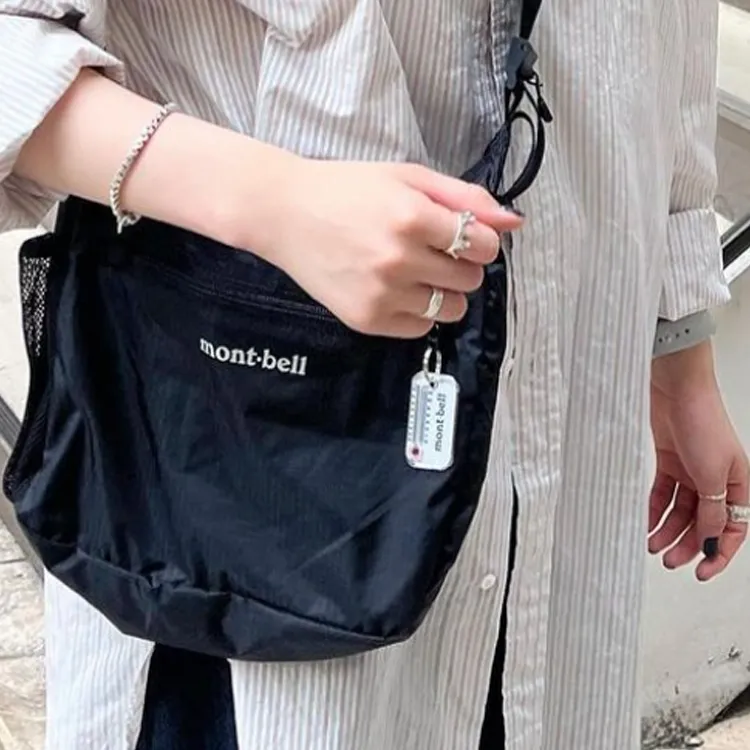 MONTBELL Nylon Portable Crossbody Bag Shoulder Bag Unisex Black-4