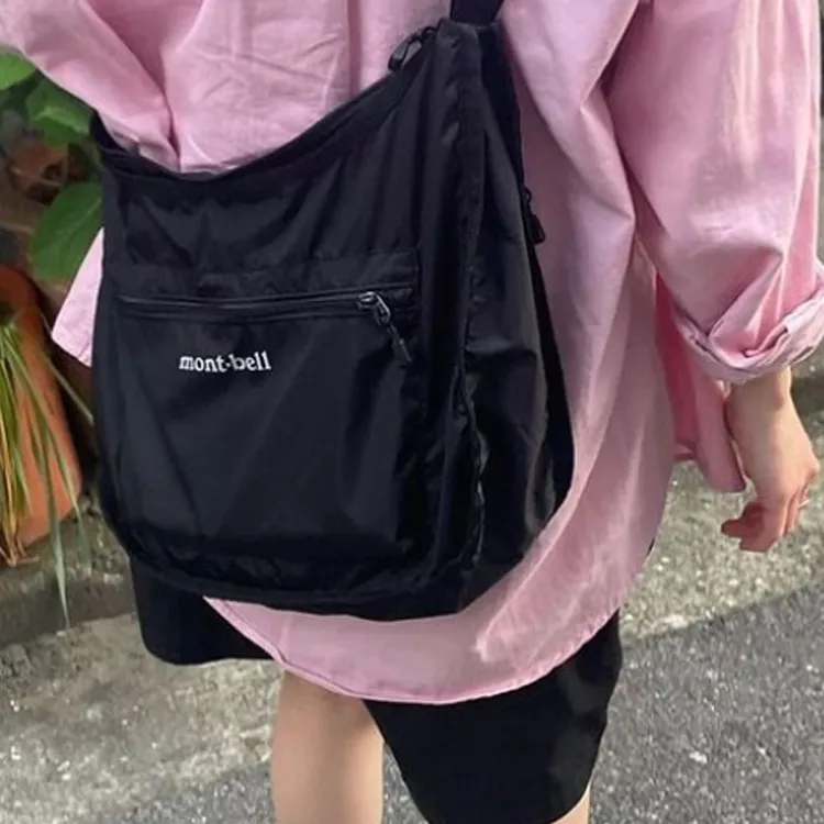 MONTBELL Nylon Portable Crossbody Bag Shoulder Bag Unisex Black-2