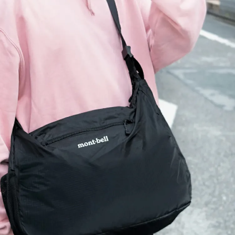MONTBELL Nylon Portable Crossbody Bag Shoulder Bag Unisex Black-1