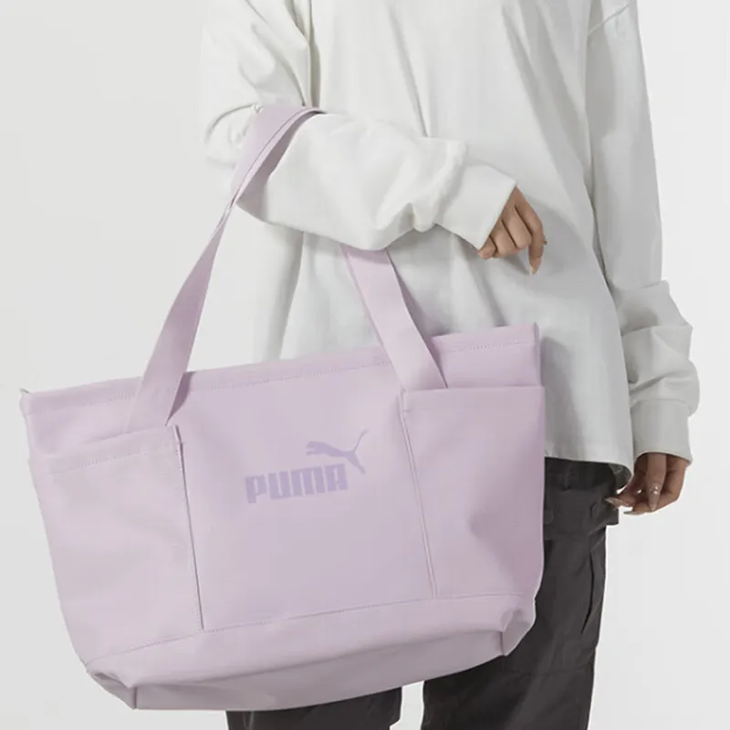 PUMA Fabric Tote Bag Shopping Bag Shoulder Bag Handbag Medium Size Women's Pink-3