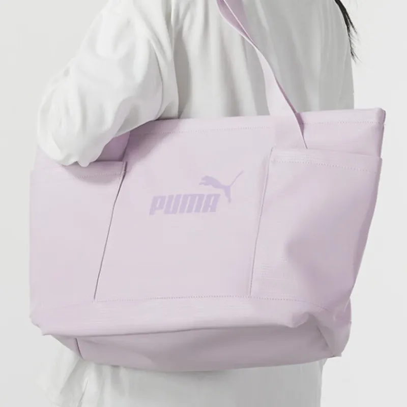 PUMA Fabric Tote Bag Shopping Bag Shoulder Bag Handbag Medium Size Women's Pink-4