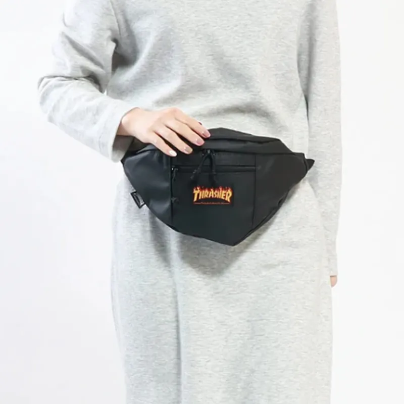 Thrasher Polyester Crossbody Bags Fanny Pack Regular Unisex Black-6