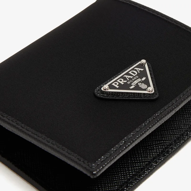 PRADA Fabric Wallet Men's Black-3