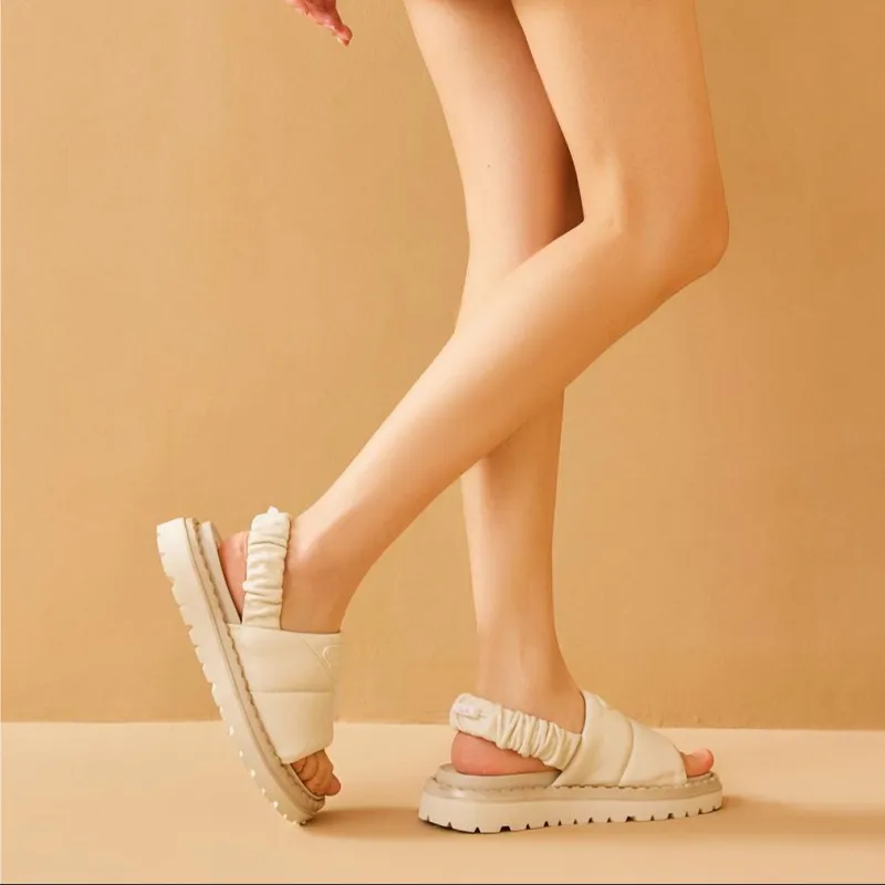 Beau Today Stylish Sandals Women's Cream White-7