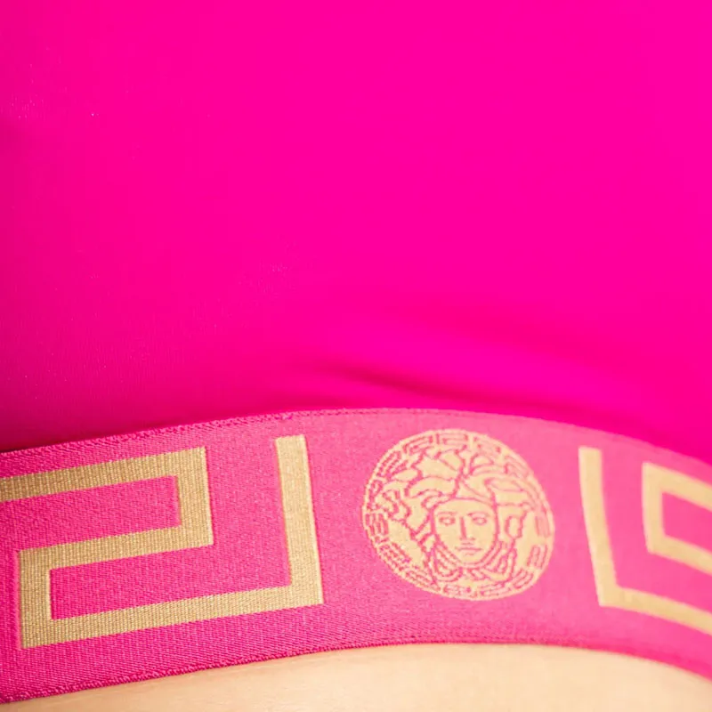 VERSACE Greca Border Sports Bra 'Fuchsia'-4