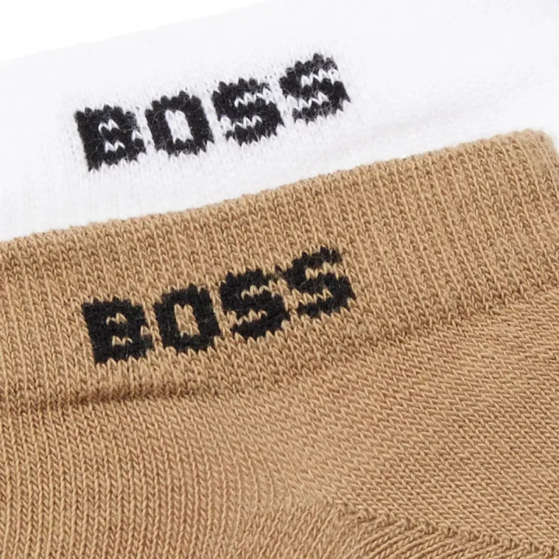 HUGO BOSS Two-Pack Of Ankle Socks In A Cotton Blend Ankle Socks Unisex 2 Pack-2
