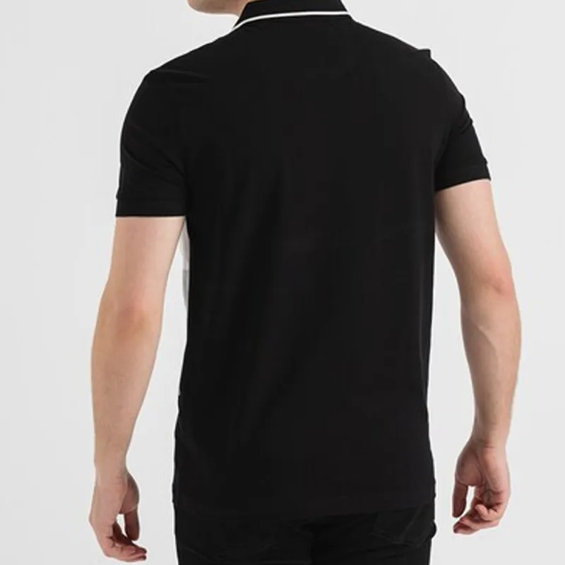 HUGO BOSS Panelled Cotton Polo Shirt-4