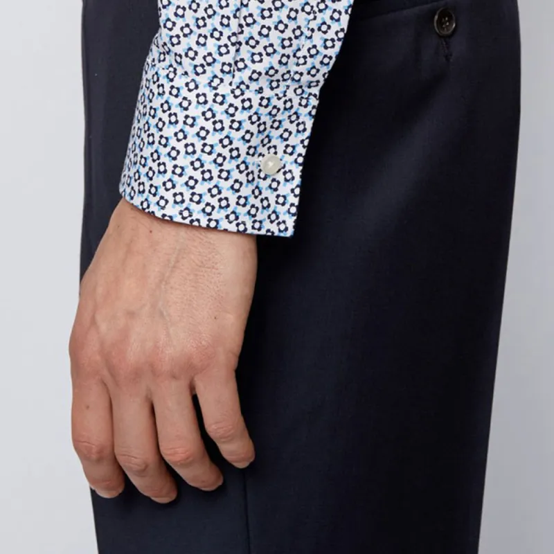 HUGO BOSS Floral-print Poplin Shirt-4