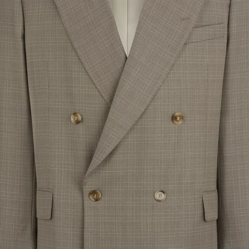 HUGO BOSS Relaxed-Fit Jacket In Checked Virgin-Wool Serge Jackets Coats Men's Gray-4
