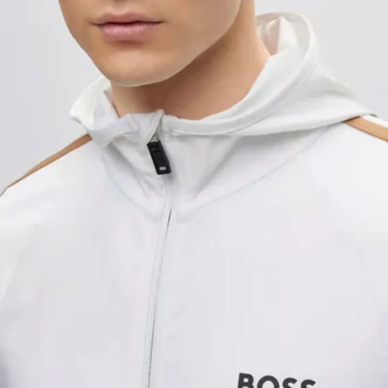 HUGO BOSS Logo-print Hooded Jacket-4