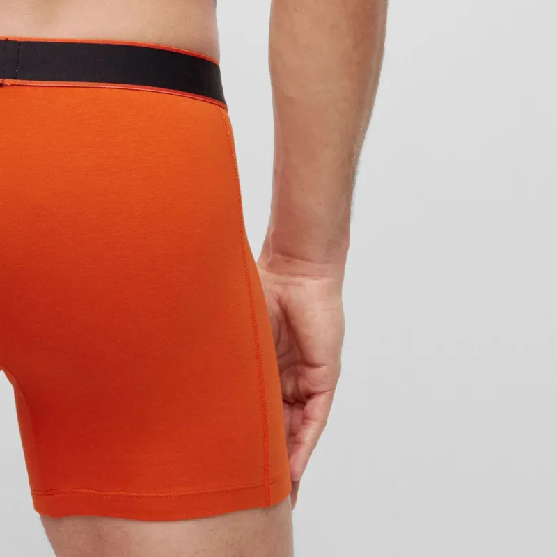 HUGO BOSS Stretch-Cotton Boxer Briefs With Stripes And Logos Underpants Men's Yellow-1