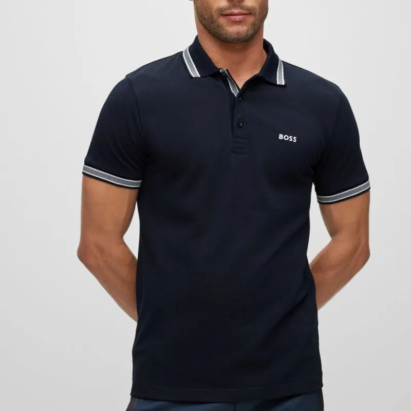 HUGO BOSS Logo Embroidered Short Sleeved Polo Shirt-2