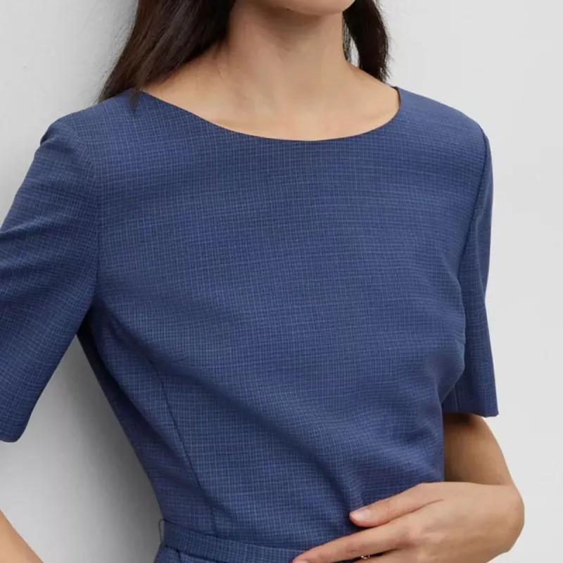HUGO BOSS Short-Sleeved Dresses Women's Dark Blue-4
