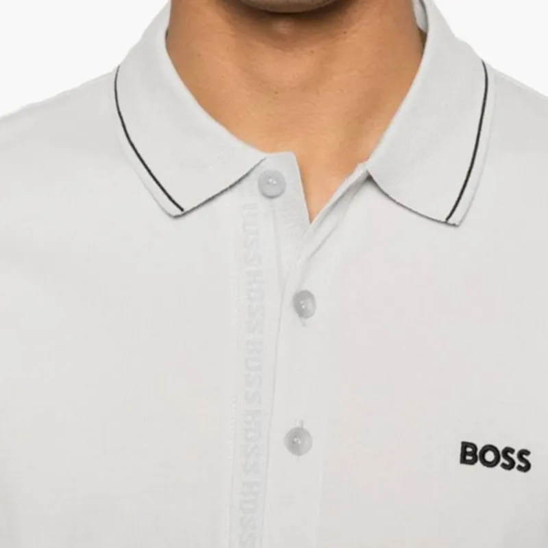 Boss HUGO BOSS Logo Embroidered Short Sleeved Polo Shirt-3