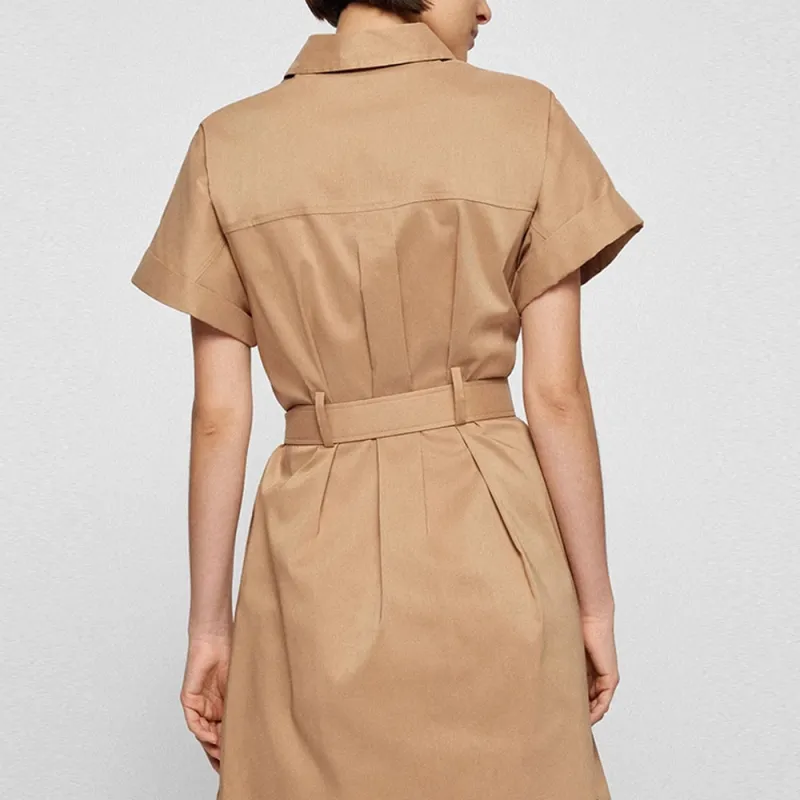 HUGO BOSS Short-Sleeved Dresses Women's Khaki-1