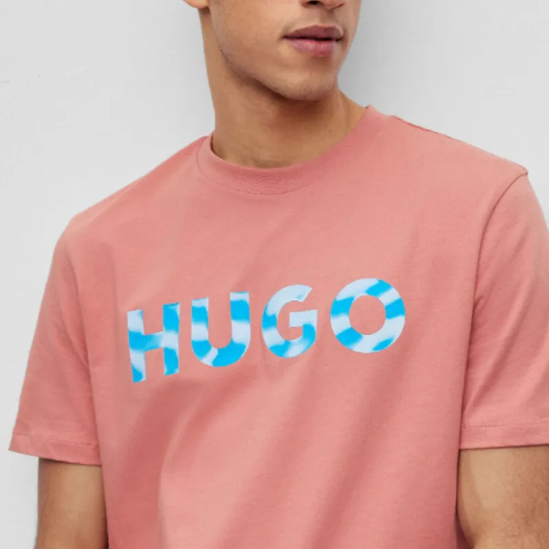 HUGO BOSS T Shirts Men Orange Pink-4
