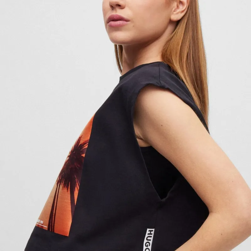 HUGO BOSS Crop Tops Women's Black-4