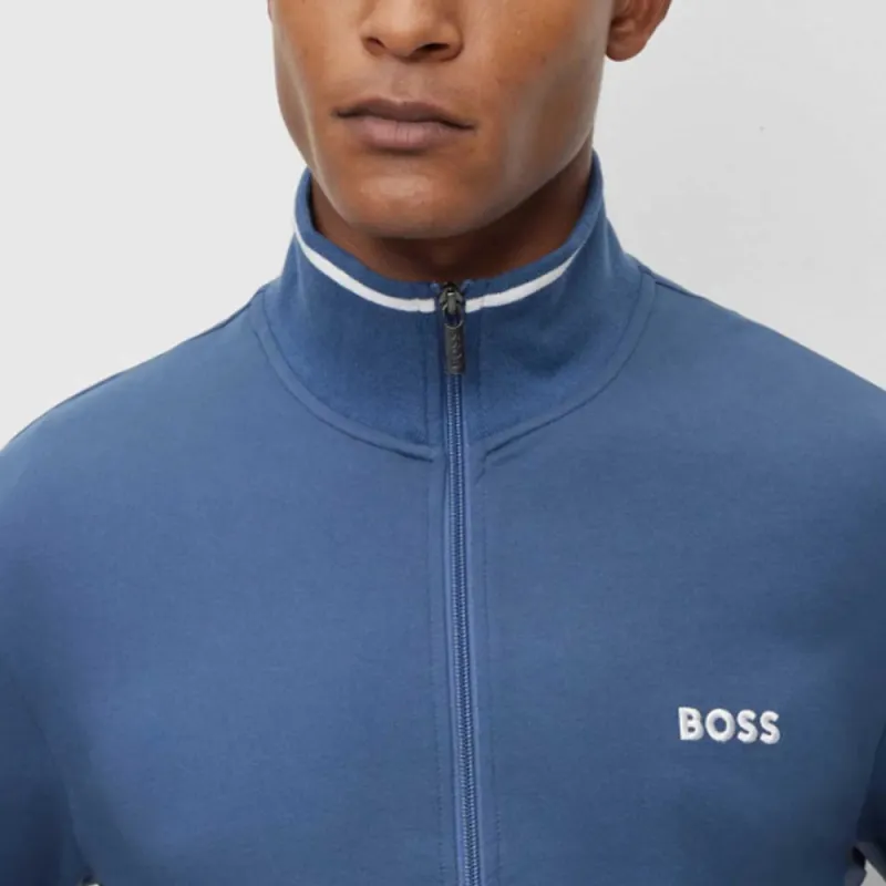 Boss Logo embroidered Zip up Jacket-4