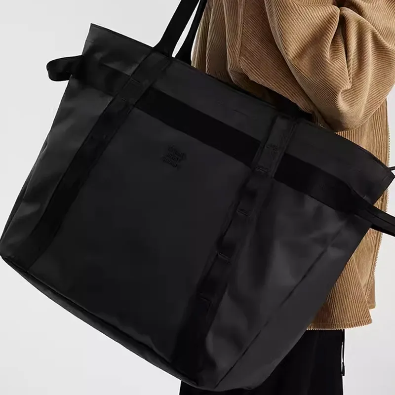 Herschel Recycled Material Totes Handbag Shoulder Bag Large Size Unisex Black-3
