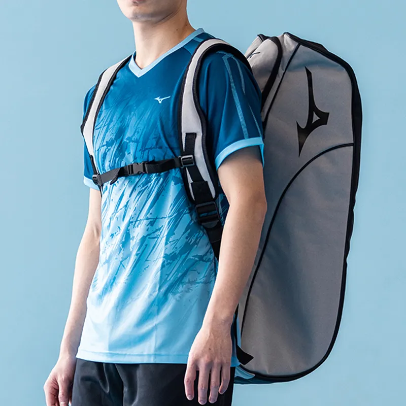 Mizuno Fabric Badminton Bag, Backpack Regular Unisex Medium Gray-3