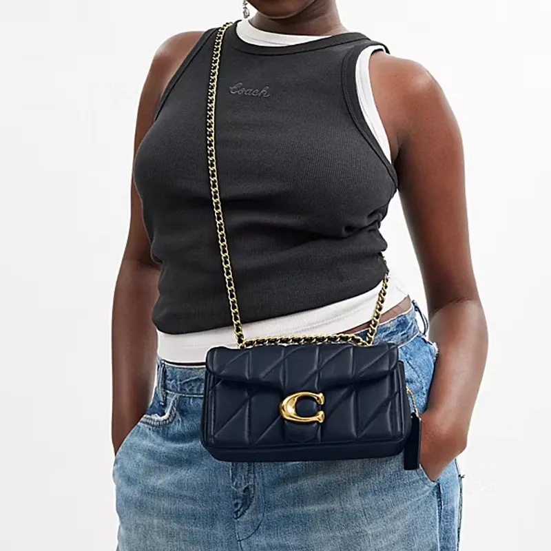 COACH Tabby Nappa Leather Crossbody Bag, Shoulder Bag Regular Women's Dark Marine Blue-4