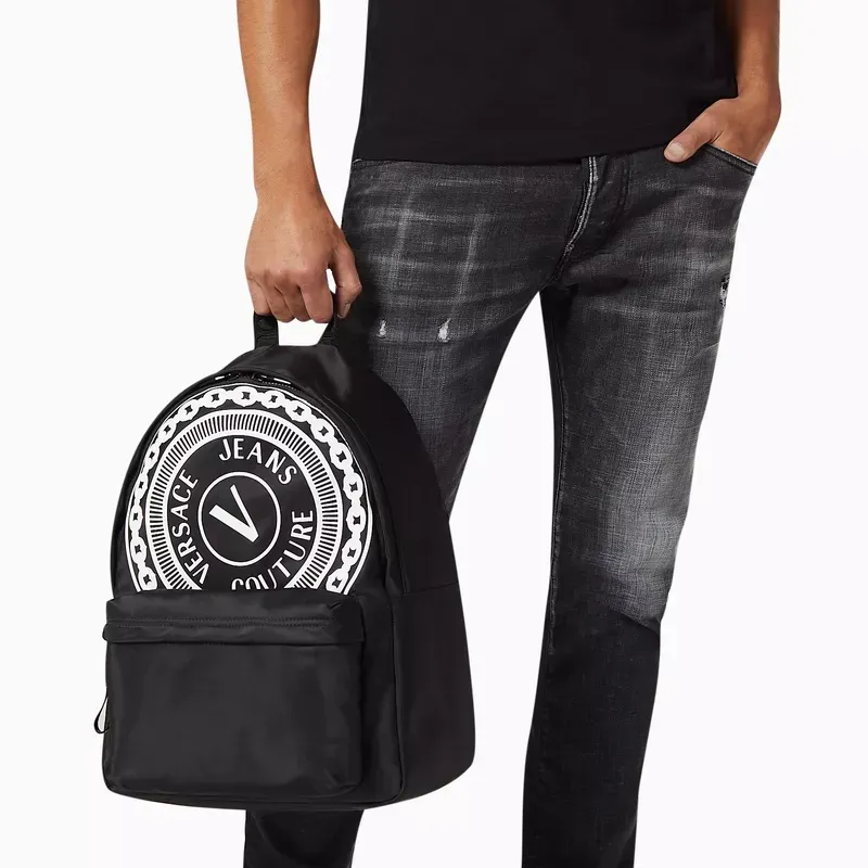 VERSACE JEANS COUTURE Polyester Backpack Men's Black-4