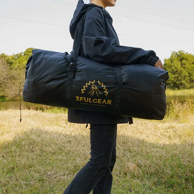 Three Peaks Out Ultra High Molecular Weight Polyethylene Nylon Blend Travel Bag 50L Unisex Black-4