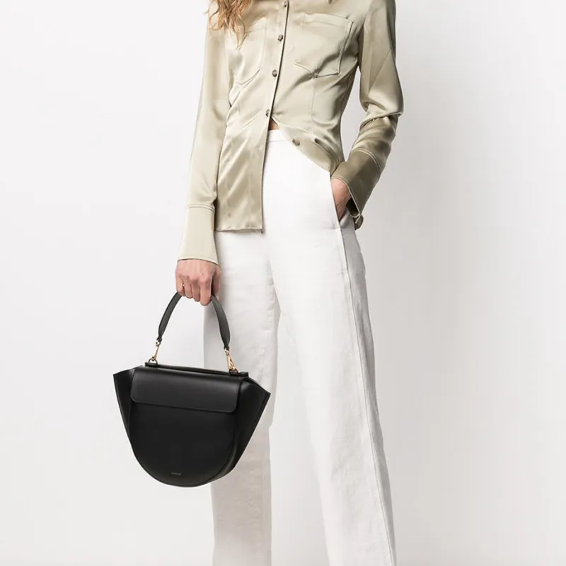 Wandler Cow Leather Shoulder Bags Handbags Women's Black-4
