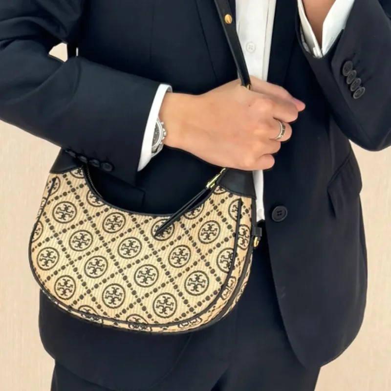 TORY BURCH Polyester Handbag Shoulder Bag Women's Black-4