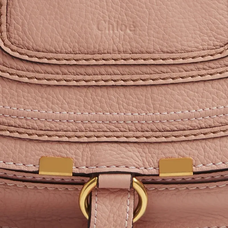 Chloe Marcie Calfskin Shoulder Bags Handbags Small Size Women's Pink-3