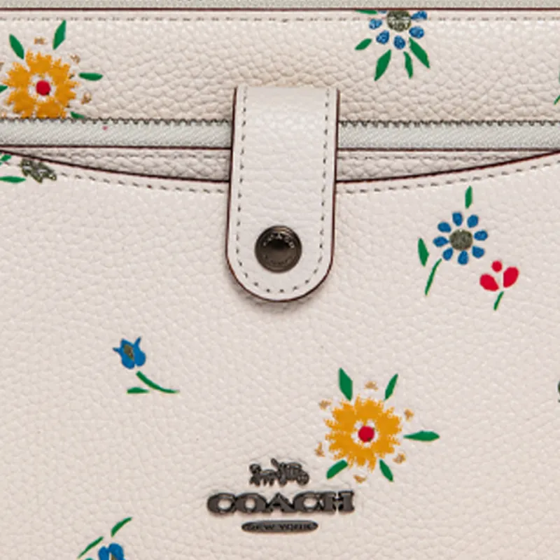 COACH Noa Pop-Up Leather Small Square Bag Shoulder Bag Crossbody Bag Small Size Women's White-4