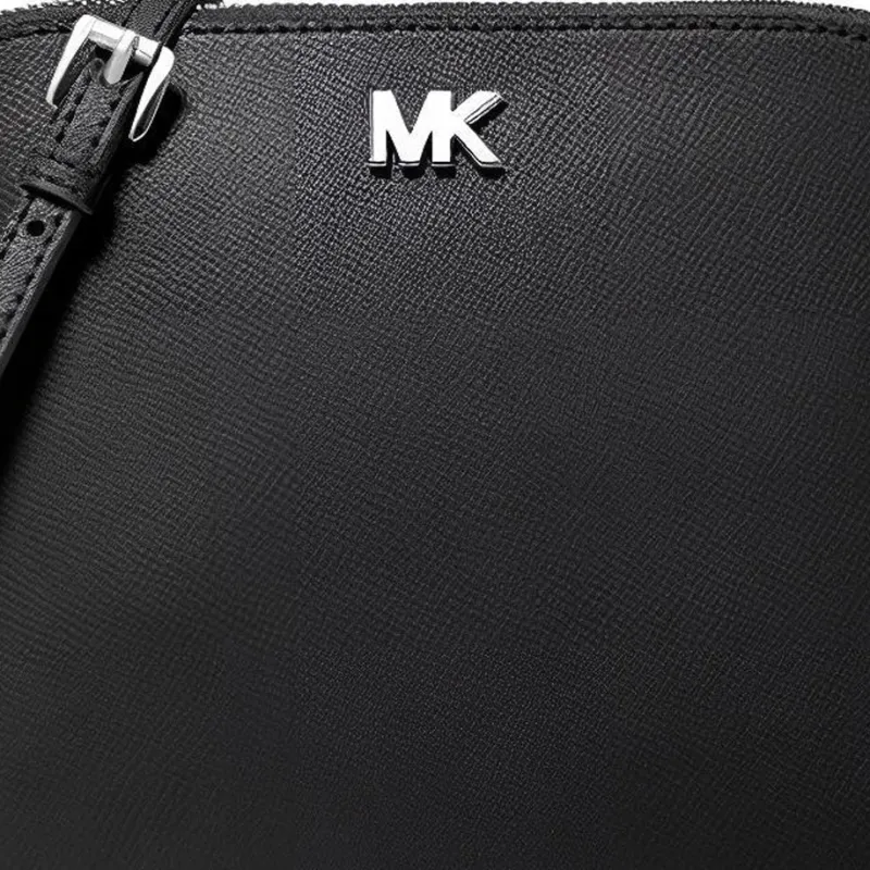 MICHAEL KORS MK Dome Leather Dome Bag, Shoulder Bag, Crossbody Bag Women's Black-2