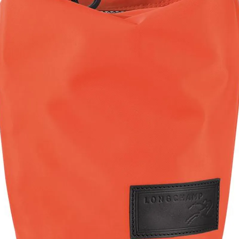 LONGCHAMP Le Pliage Canvas With Leather Canvas Bag Bucket Bag Storage Bag Handbag Clutch Women's Orange-3