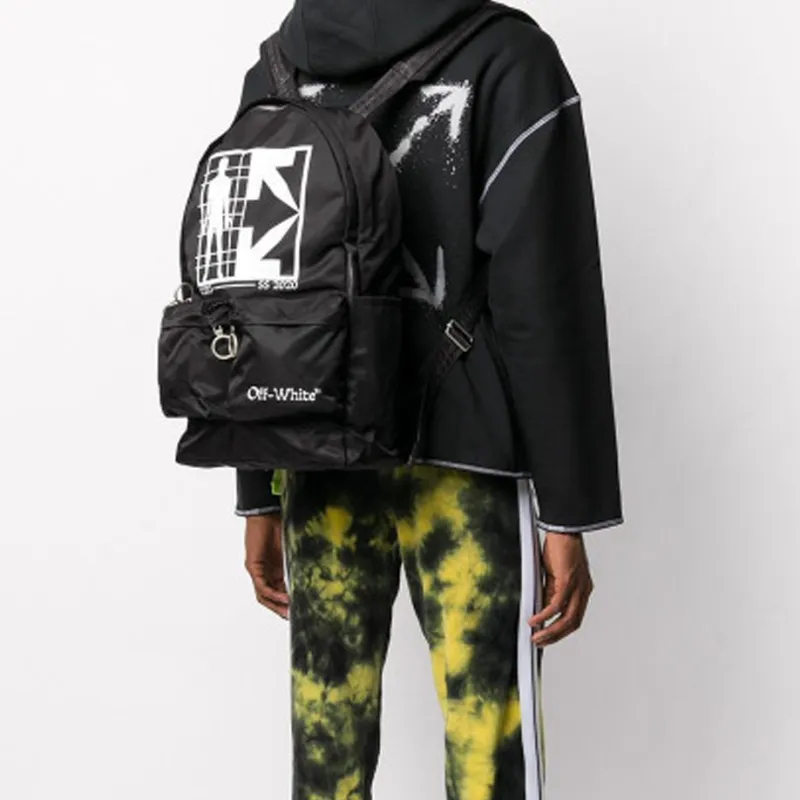 OFF-WHITE Polyester Backpack Men's Black-5
