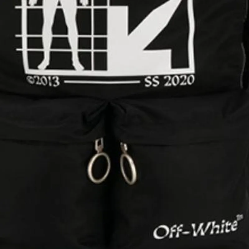 OFF-WHITE Polyester Backpack Men's Black-4