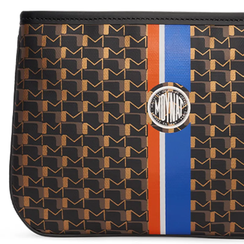 Moynat Canvas 1920 Canvas Clutch Small Size Men's Brown/Black-3