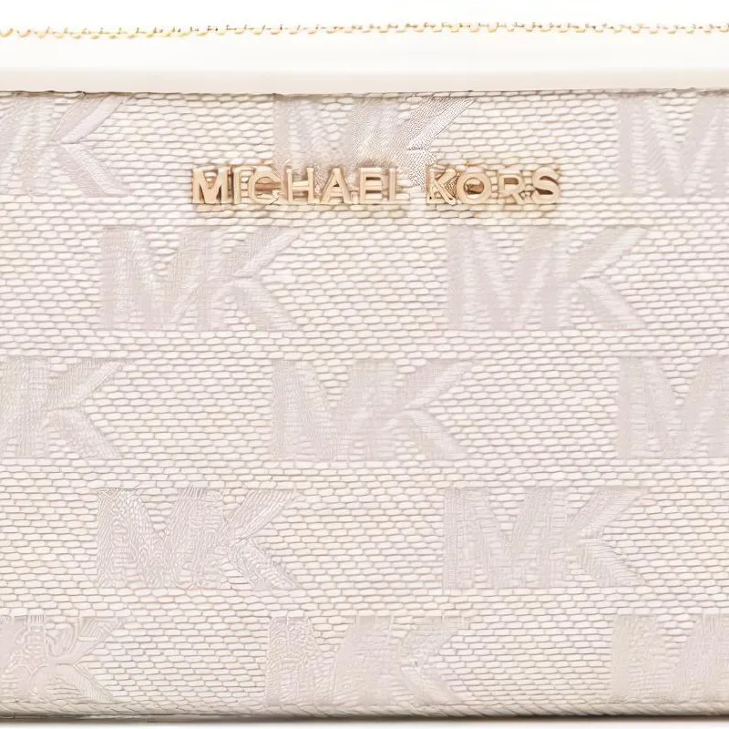 MICHAEL KORS Jet Set Canvas Wallet Women's Ecru-3