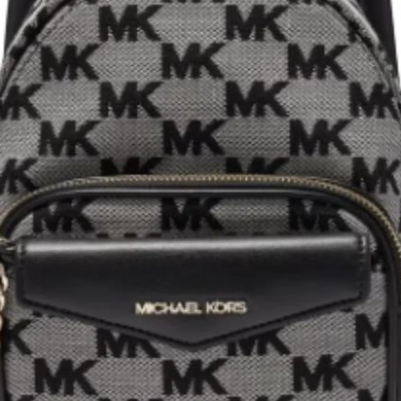 MICHAEL KORS Maisie Artificial Leather Backpack Small Size Women's Black & White-4