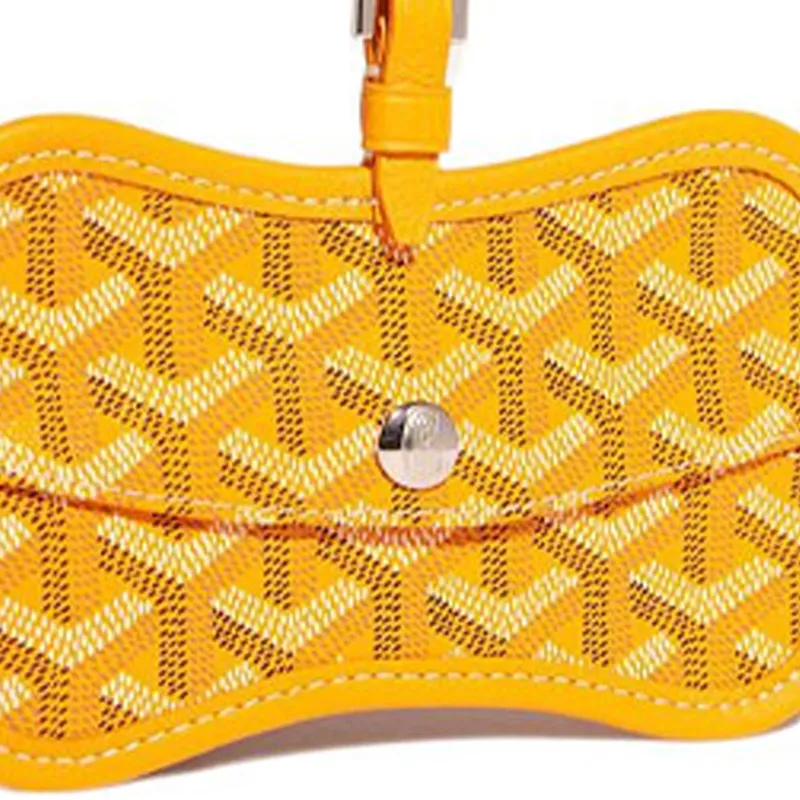 GOYARD Chien Gris Canvas With Leather Pet Bag Merch Unisex Yellow-3